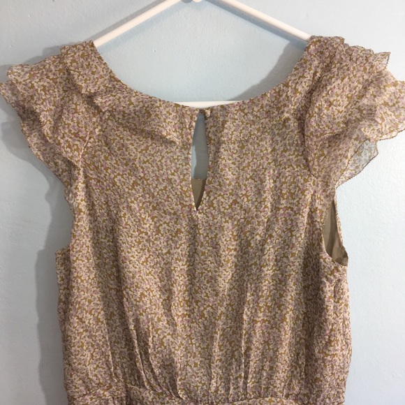 J Crew Olive Green Floral Pattern Dress - Picture 5 of 8